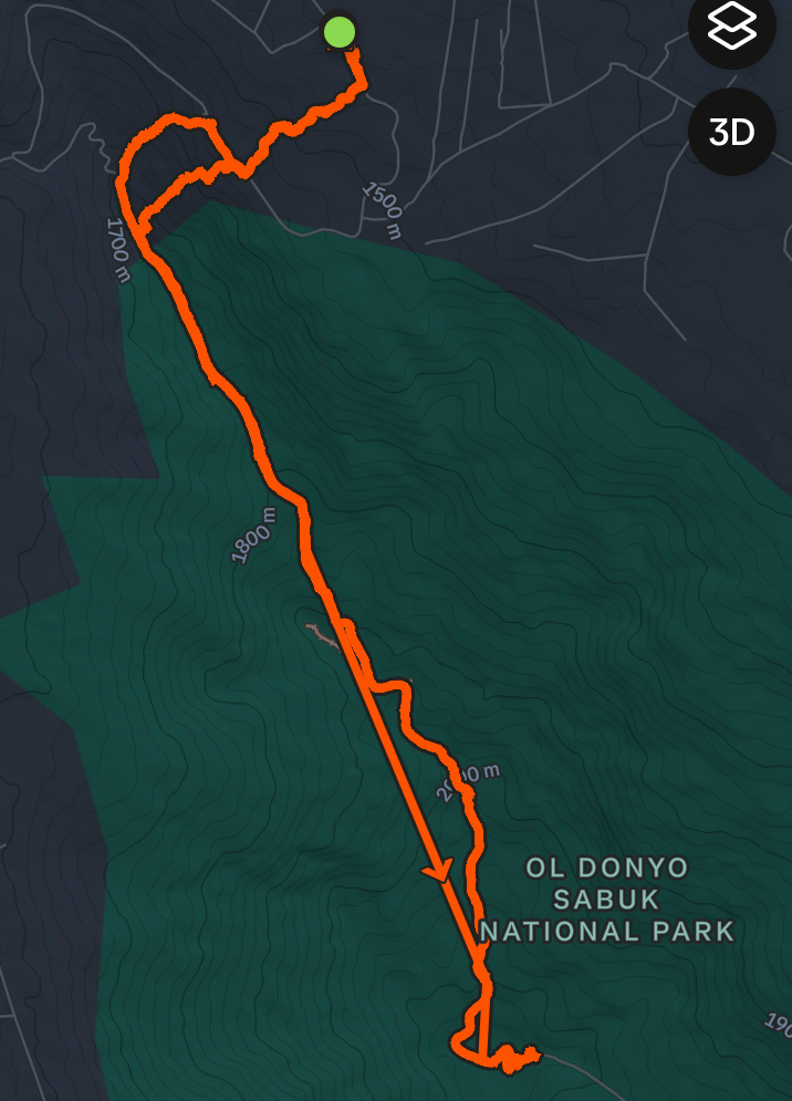 Mt Kilimabongo Trail Map